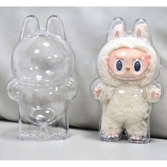 Pop Mart Clear Protective Monster Plush Cover for Labubu Protective Case 2pc set - Picture 3 of 4